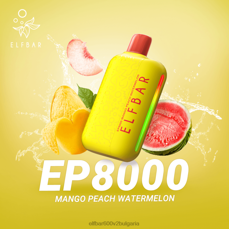 вейп за еднократна употреба нови ep8000 пуфове манго праскова диня L26FH373 Елф Бар България