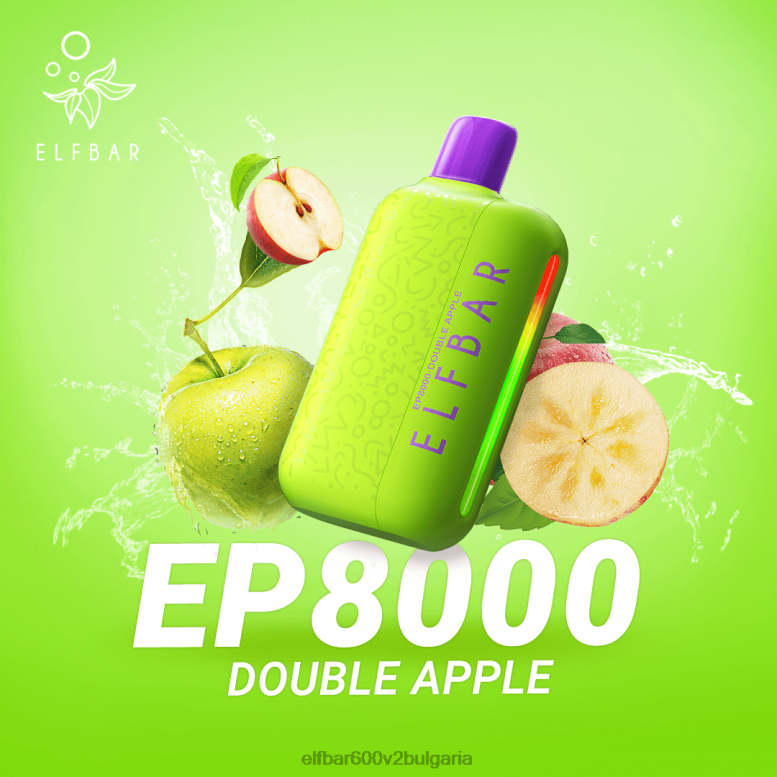 вейп за еднократна употреба нови ep8000 пуфове двойна ябълка L26FH374 ELF BAR Bulgaria