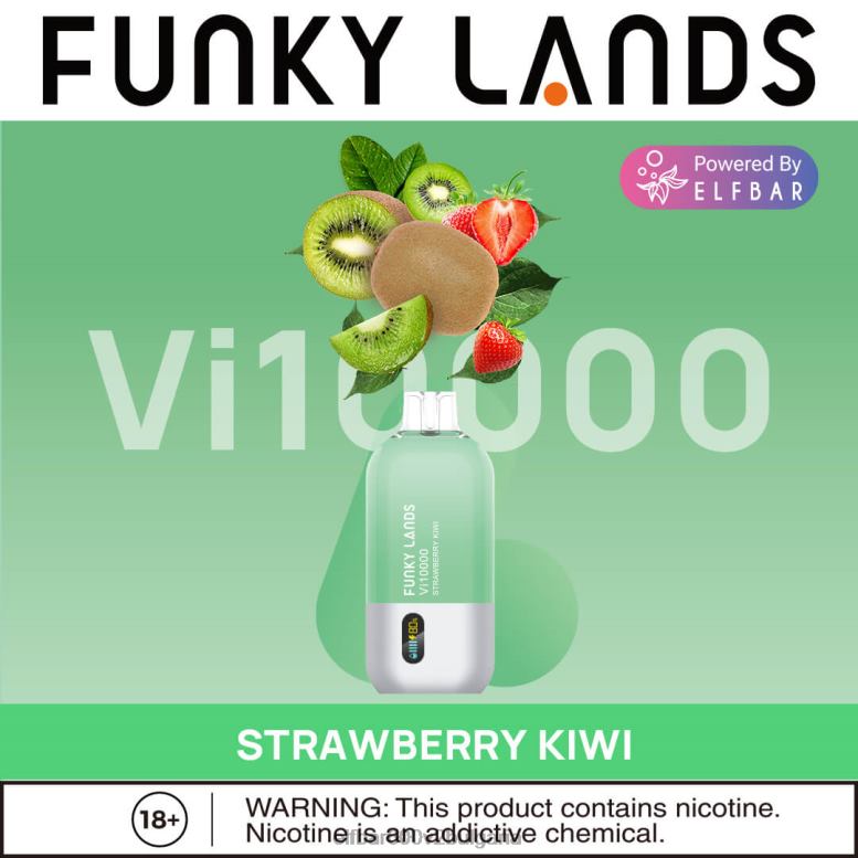 funky lands еднократна употреба vape vi10000 впръсквания ягодово киви L26FH463 Елф Бар България