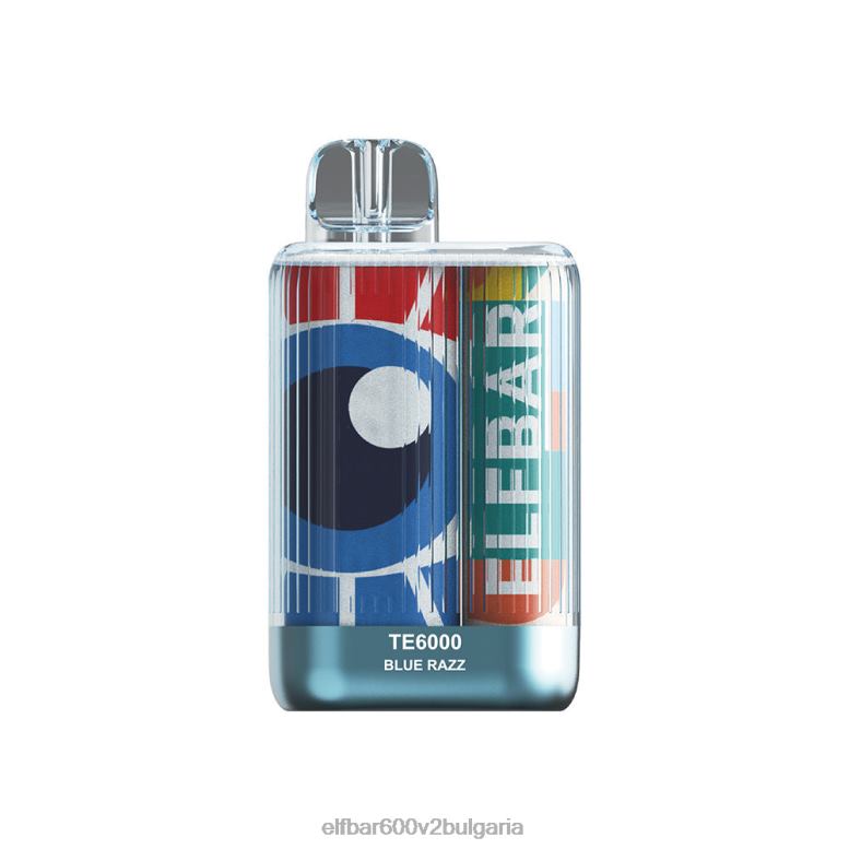 Най-добрият аромат за еднократна употреба vape te6000 blue razz ice син раз лед L26FH326 ELF BAR Вейп