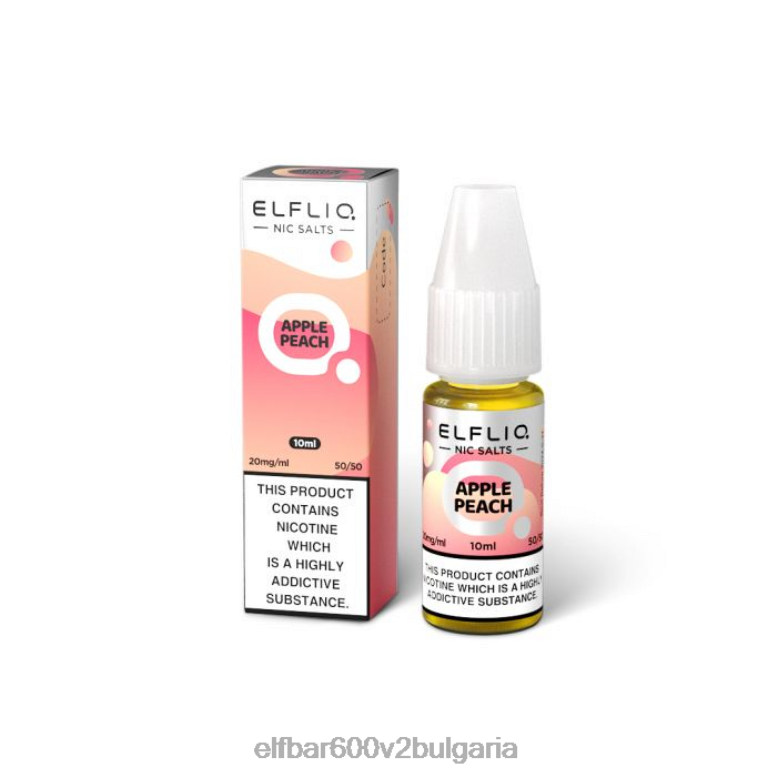 elfliq ябълка праскова никни соли - 20ml-20 mg/mlL26FH220 ELF BAR Price
