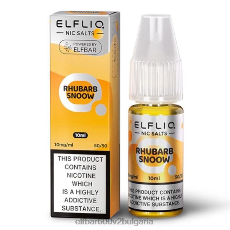 elfliq nic salts - Rhubarb Snoow - 10ml-10 mg/mlL26FH171 ELF BAR Цена